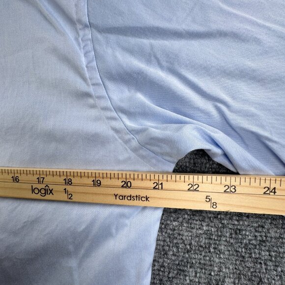 Eton Long Sleeve Button Up Shirt Men Cotton Designer Blue 16 Slim Woven Romania - Picture 6 of 16